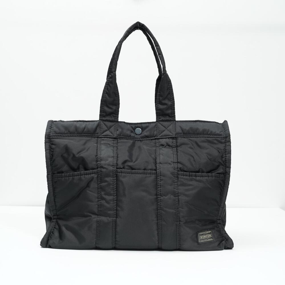 Well-Made Nylon Tote Bag Black Porter Inspired Made in Japan 16x11x6"